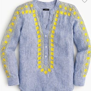 Condition: New w/tag | Size: Large | J.Crew EMBROIDERED V-NECK TUNIC